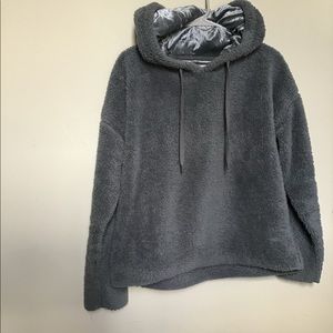 Gray teddy hoodie
